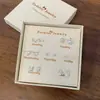 Exclusivo da Transmissão ao Vivo: Conjunto de Presente de Sete Peças de Brincos Pequenos para Mulheres, Pino de Prata, Amigável para Estudantes, Delicado, Feminino, Presente de Aniversário, Acessórios de Orelha