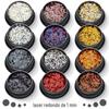 12 cores terno laser unhas redondas lantejoulas ultra-fino glitter pó olhos maquiagem corpo maquiagem manicure joias atacado