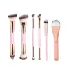 Set de Pinceles de Maquillaje Doble Cara Transfronterizo Europeo y Americano, Pincel para Base tipo Almohada, Pincel para Polvo de Rubor, Pincel de Maquillaje Color Café, Herramientas de Belleza