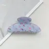 Novo Prendedor de Garra Listrado Colorido Fashionable High-End Presilha Yuanbao para Cabelo Grampo de Tubarão para Coque na Parte de Trás da Cabeça Acessórios de Cabelo para Mulheres