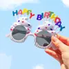 Gafas de Foto para Fiesta de Cumpleaños Decoración de Girasol de Dibujos Animados para Niños Accesorios Divertidos Juguete Lindo