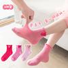 Calcetines para niños de malla fina transpirable de primavera y verano, calcetines para niñas de color caramelo de dibujos animados, calcetines para bebé