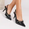 Tacones Altos de Punta Francesa con Lazo para Mujer 2025 Nuevos Sandalias Elegantes de Verano para Mujer con Punta de Stiletto