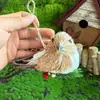 Nuevo Conejo de 13 cm del Fabricante Atracción Turística Transfronteriza Conejo Tejido de Paja de Junco Adorno Navideño Artesanía Tradicional Hecha a Mano Regalo