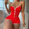 2026 Nuevos Productos de Verano para Mujer de Comercio Exterior Pijamas Sexys para Mujer Conjunto de Ropa para el Hogar con Shorts de Tirantes Estampados de Corazón