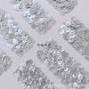 [Serie de lentejuelas plateadas de 3/4/5/6 mm] Accesorios de ropa con lentejuelas bordadas francesas, cuentas de PET cosidas a mano