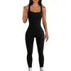 Mono de pantalón de hilo caliente transfronterizo sin costuras elástico ropa deportiva fitness una pieza traje de yoga mono