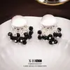 Pendientes de Borla Geométricos de Perla Cepillada, Pendientes Clip-On de Bobina de Mosquito de Lujo Ligero de Gama Alta, Exquisitos Accesorios de Oreja de Moda, Venta al por Mayor Transfronteriza