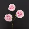 Comércio Exterior Flor Artificial Rosa de Diamante de 3 Cabeças Decoração para Sala de Estar Hotel Salão de Casamento Arranjo de Flores Adereços para Fotografia Flor Artificial