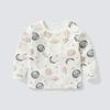 Pijama Infantil Estilo Europeu e Americano Ins Estampado Camiseta Base para Crianças 2026 Primavera e Outono Pip Mesmo Estilo Camiseta de Manga Longa 100% Algodão