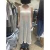 Corea del Sur Dongdaemun Nuevo Verano 2024 Moda Suelto Color Sólido Hueco Vestido Chaleco Sin Mangas Mujer Mediano Negro