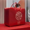 Saco de armazenamento de colcha de casamento, colcha de dote para casa, bolsa de casamento, conjunto de quatro peças, bolsa de embalagem vermelha, tecido Oxford