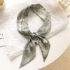 Bufanda de Seda de 26 Letras Banda para el Cabello para Mujer Super Hermosa Elegante Corea del Sur Decorativa Bufanda Pequeña Corbata Cinta para Bolsa Combinable