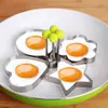 Molde para omelet de acero inoxidable DIY para el hogar, molde para huevo escalfado con forma de corazón, creativo, para desayuno, almuerzo, omelet redondo
