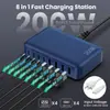Cargador Transfronterizo Multicolor de Nitruro de Galio 200W 20V5A Estación de Carga Universal de Alta Potencia para Teléfonos Móviles, Tablets y Laptops