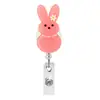 Rollo de Regalo Fácil de Desplegar Retráctil Nuevo Insignia Portainsignias Médico Conejo Pascua Acrílico Portatarjetas de Identificación