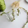 DIY Hojas de Ratán Verde Decoración Estilo Bosque Verde Cuerda Cuerda de Cáñamo Materiales Tejidos a Mano Artefacto de Joyería Hojas