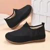 Zapatos de algodón para mujer 2026 nuevo estilo de invierno transfronterizo, botas de nieve forradas de felpa y engrosadas, diseño cómodo sin cordones, zapatos para mamá, cálidas botas de algodón