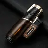 Encendedor a prueba de viento Rayman, encendedor de cigarro de moxibustión negro konjac, llama azul de chorro, recargable, encendedor electrónico creativo personalizado