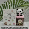 Lámpara de noche con forma de panda de flores y dibujos animados, con tres velocidades de atenuación, carga USB, luz colorida y temporizador, creativa
