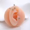 Pendiente de Acero Inoxidable para Oreja con Tornillo Europeo y Americano Transfronterizo, Orejera de Acero Inoxidable, Lujo Ligero, Sentido Avanzado, Estilo Ins, Moda Simple, Pendientes Elegantes