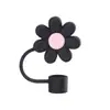 Tapa de Silicona de Grado Alimenticio para Popote Transfronteriza con Diseño de Flor de Ciruelo Adecuada para Popotes Stanley, Juego de Tapas de Enchufe a Prueba de Fugas 10 mm