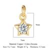 Mariposa Bebé Elefante Ojos Cobre Zircón Accesorios de Joyería DIY Estrella Luna Palma Pie Collar Pulsera Colgante Pequeño