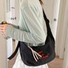 Estilo Coreano Casual Fresco Estilo Perezoso Bolso de Lona para Mujer Gran Capacidad Bolso Dumpling de Hombro Bolso Cruzado Casual para Mujer Venta al por Mayor