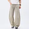 Ropa de Hombre Fengshe / Novedad Primavera 2026 Estilo Americano Holgado Pantalones de Guadaña Marca de Tendencia Jeans de Pierna Ancha para Hombre
