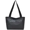 Bolsa de mano grande tipo tote con letras del fabricante, tela de nailon impermeable y resistente al desgaste, bolsa de hombro para estudiantes, viajeros y desplazamientos al trabajo al por mayor