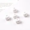 Pintura acrílica de 8 mm cuentas de 4 vías perforadas de cuatro vías cuentas sueltas cadena para teléfono móvil con cuentas pulsera accesorios de joyería diy