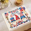 Mantel del Día de la Independencia Edición Especial Transfronteriza con Estrellas Americanas Impresión de Algodón y Lino Fiesta Familiar Americana Cocina Comida Occidental Mantel Aislante