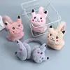 Inverno versão coreana do cartão de coleta desenho animado aplique senhoras orelheiras de pele de coelho estudantes cabeça-vestida orelheiras grossas quentes atacado
