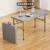 Mesa plegable ligera sin instalación, mesa de comedor portátil para el hogar, mesa rectangular simple de plástico para puesto exterior