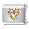 Corazón estampado con diamantes, personalizado, hecho a mano, único, italiano, DIY, accesorios para pulseras de acero inoxidable y joyería - abastecimiento
