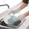 Guantes para Lavar Platos, Extra Largos y Gruesos, Duraderos para Limpieza de Cocina, Impermeables, Guantes Domésticos, Guantes de Goma para Lavandería y Limpieza del Hogar