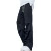 2025 Calças Casuais Masculinas Novas Moda Tie-Dye Calças Sujas Estilo Hong Kong Calças Retas Largas Calças Longas Esportivas Masculinas e Femininas