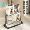 Porta-talheres de parede para uso doméstico estilo luxo leve meados do século, escorredor simples para bancada de cozinha, porta-palitos