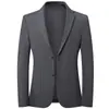 Traje de Hombre Primavera y Otoño 2026 Estilo Nuevo Casual de Negocios Crujiente Anti-Arrugas Sin Planchar Corte Delgado Chaqueta de Esmoquin para Padrino