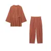 Chaqueta de Doble Botonadura a Rayas Elegante de Moda para Mujer Estilo Europeo y Americano Transfronterizo 2026 Pantalones 7818136