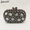 JXL Transfronteiriça Nova Bolsa de Mão de Vidro com Diamantes Vazada para Noite CLUCH Bolsa de Ombro Bolsa Feminina