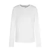 Camiseta Casual Henley de Manga Larga Color Sólido Simple Ajustada Versátil Suave Hombro Normal Base 11Kn Estilo Americano para Hombres y Mujeres