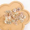 Botones Metálicos en Stock con Pequeño Diseño Floral, Botones de Pie Alto, Botones Cosidos a Mano para Ropa de Mujer, Botones Especiales para Camisas, Botones para Abrigos de Lana