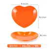 Plato Creativo de Melamina Plato Corazón Plato para Snacks de Frutas Plato para Pasteles de Forma de Corazón de Plástico Plato Especial para Desayuno Plato para Platos Fríos Vajilla