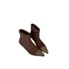 Botines Pequeños Fragantes Estilo Coreano para Mujer, Tacones de Aguja, Punta Fina, Cierre de Cremallera Trasero, Botines Ajustados, Botines Cortos de Moda de Gamuza, Botines Elásticos, Botas Tipo Calcetín