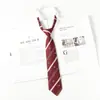 Corbata Jk Borgoña para Mujer, Estilo Japonés, Rayas, Fácil de Usar, para Fotos de Graduación, Toga de Licenciatura, Accesorio de Uniforme Escolar