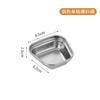 Plato para condimentos en forma de abanico de acero inoxidable 304, plato para salsa barbacoa dorada coreana, plato creativo para mojar en olla caliente, plato para saborizar