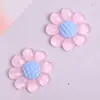Macaron Glitter Fino Transparente Margarida Resina DIY Acessórios de Cabelo Grampo de Cabelo Capa de Celular Adesivo Ímã de Geladeira Acessórios de Joias