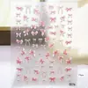Adesivos de Arte para Unhas Borboleta Gradiente Super Fada Embossados 5D Borda de Renda Versátil Laço Floco de Neve de Inverno Adesivos para Diário de Unhas