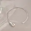 Colar Gargantilha Exagerado de Metal Europeu e Americano em Forma de Gota com Gola Aberta Personalidade de Garotas Descoladas Simples Joias de Alta Qualidade
